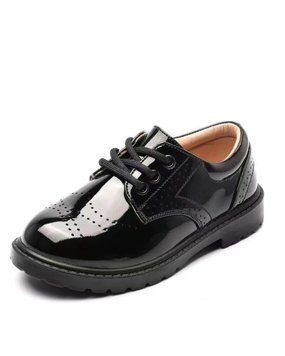 Туфлі лаковані на шнурівці для хлопчика Чорний 26 16.9см 19096 фото