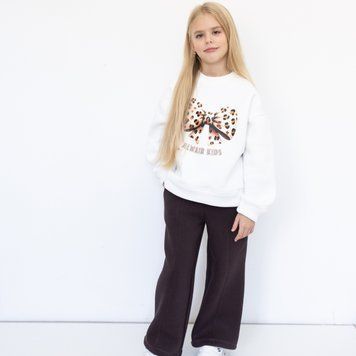 Штани палацо теплі Хюґе Alwair Kids Коричневий 146см 81005 фото
