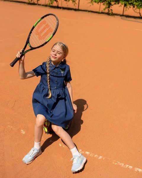 Літній сарафан в клітинку для дівчинки Breeze Alwair Kids Блакитний 140см 81140 фото