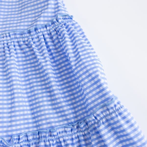 Літній сарафан в клітинку для дівчинки Breeze Alwair Kids Блакитний 140см 81140 фото