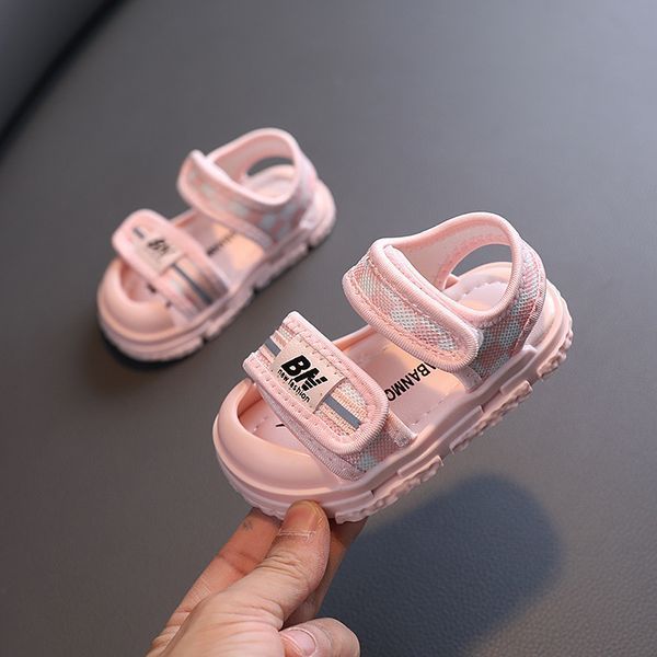 Сандалии детские в клеточку BN New Fashion Рожевий 23 15см 17416 фото