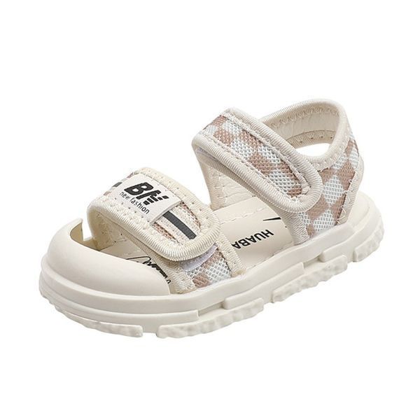 Сандалии детские в клеточку BN New Fashion Рожевий 23 15см 17416 фото