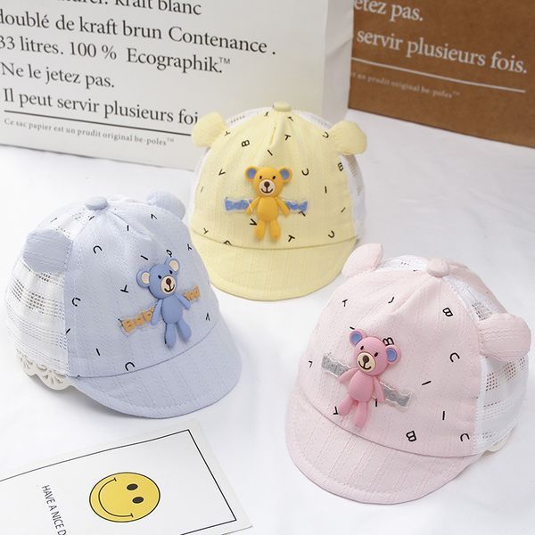 Кепка детская Bear с сеточкой Блакитний 40-46см 13269 фото
