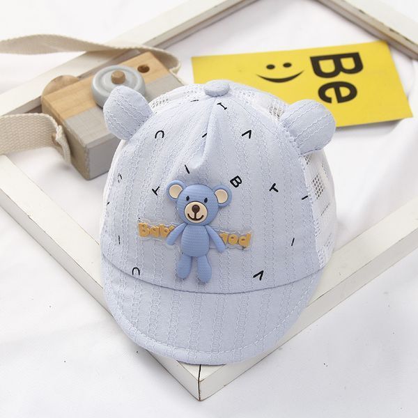 Кепка детская Bear с сеточкой Блакитний 40-46см 13269 фото