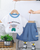 , Light blue, 80см, Блакитний