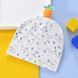 Шапка детская с принтами Baby (Світло-сірий 30-35 см ) 13275 фото