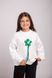 Світшот для дівчаток Alwair kids Зелена квіточка Молочний 158см 14276 фото 1