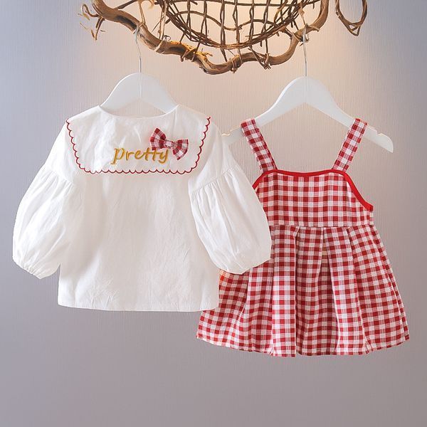 Костюм дитячий в клітинку Pretty Червоно-білий 90см 13430 фото