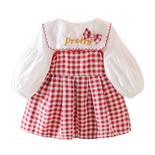 Костюм дитячий в клітинку Pretty Червоно-білий 90см 13430 фото