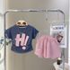 Костюм для дівчинки HI футболка з шортами Коричневий 150см 34567 фото 7
