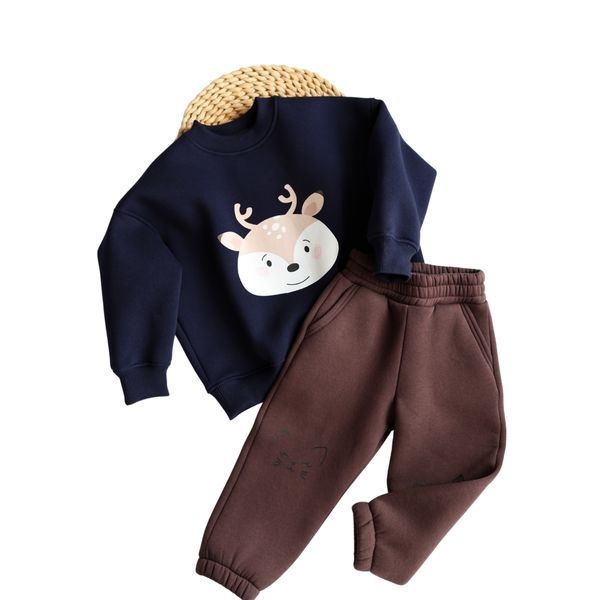 Костюм утленеий з оленятком Alwair kids Синій 80см 81047 фото