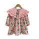 Сукня дитяча з комірцем та квітковим принтом Рожевий 110см 13946 фото 2