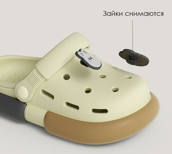 Крокси дитячі з зайчиками Синій 14 14см 17370 фото