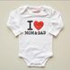 Боди детское I love mom&dad Білий 59см 6958 фото