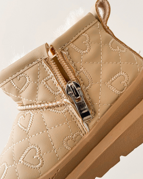 , Beige, 16.6см, 26, Еко шкіра, Зима