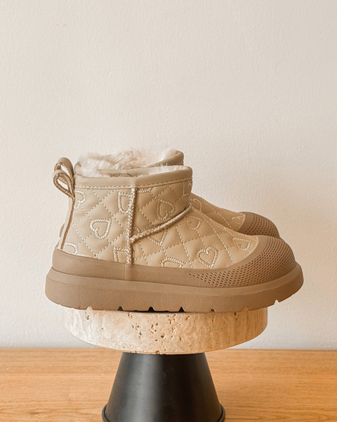 , Beige, 16.6см, 26, Еко шкіра, Зима