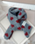 Шарф дитячий з принтом сердечок Темно-сірий 124*18 см 35467 фото