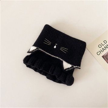 , Black, One Size, Акрил, Зима