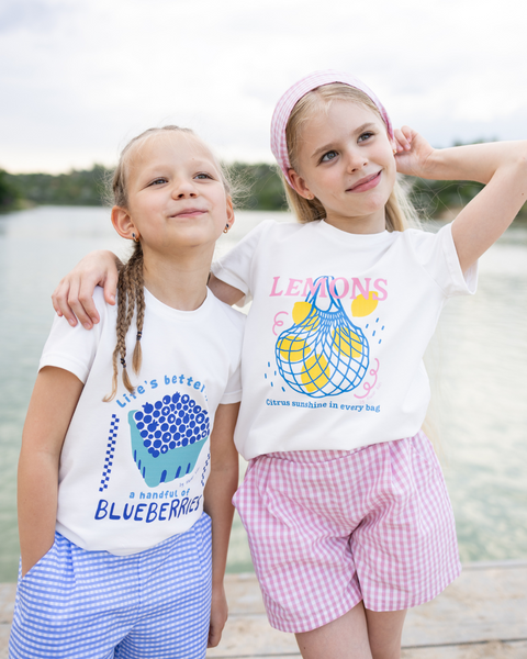 Шорти в клітинку літні Tiny Farmers Alwair Kids Блакитний 134см 81154 фото