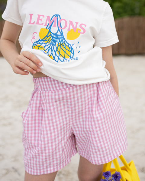 Шорти в клітинку літні Tiny Farmers Alwair Kids Блакитний 134см 81154 фото