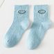 Шкарпетки дитячі однотонні зі смайликом Baby Socks (Блакитний 9-12 років ) 11765 фото