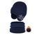 Теплий зимовий комплект для маленького модника: шапка і шарф (Темно-синій 4-10 років ) 34824 фото