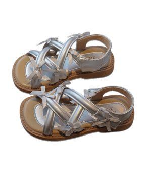 Босоніжки з бантиком на липучці Сірий 37 22.6см 19083 фото