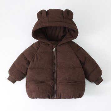 Мяка вельветова крутка з вушками Коричневий 110см 34976 фото