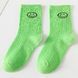 Шкарпетки дитячі однотонні зі смайликом Baby Socks (Зелений 6-8 років ) 11765 фото