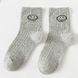 Шкарпетки дитячі однотонні зі смайликом Baby Socks (Сірий 9-12 років ) 11765 фото