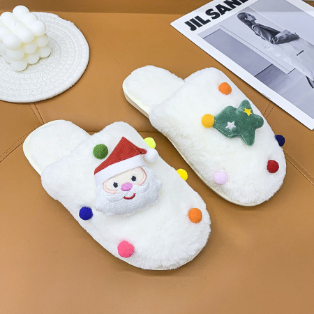 Тапочки family look новогодние с Дедом Морозом