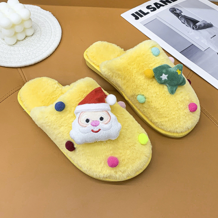 Тапочки family look новогодние с Дедом Морозом