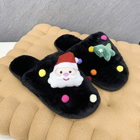 Тапочки family look новогодние с Дедом Морозом